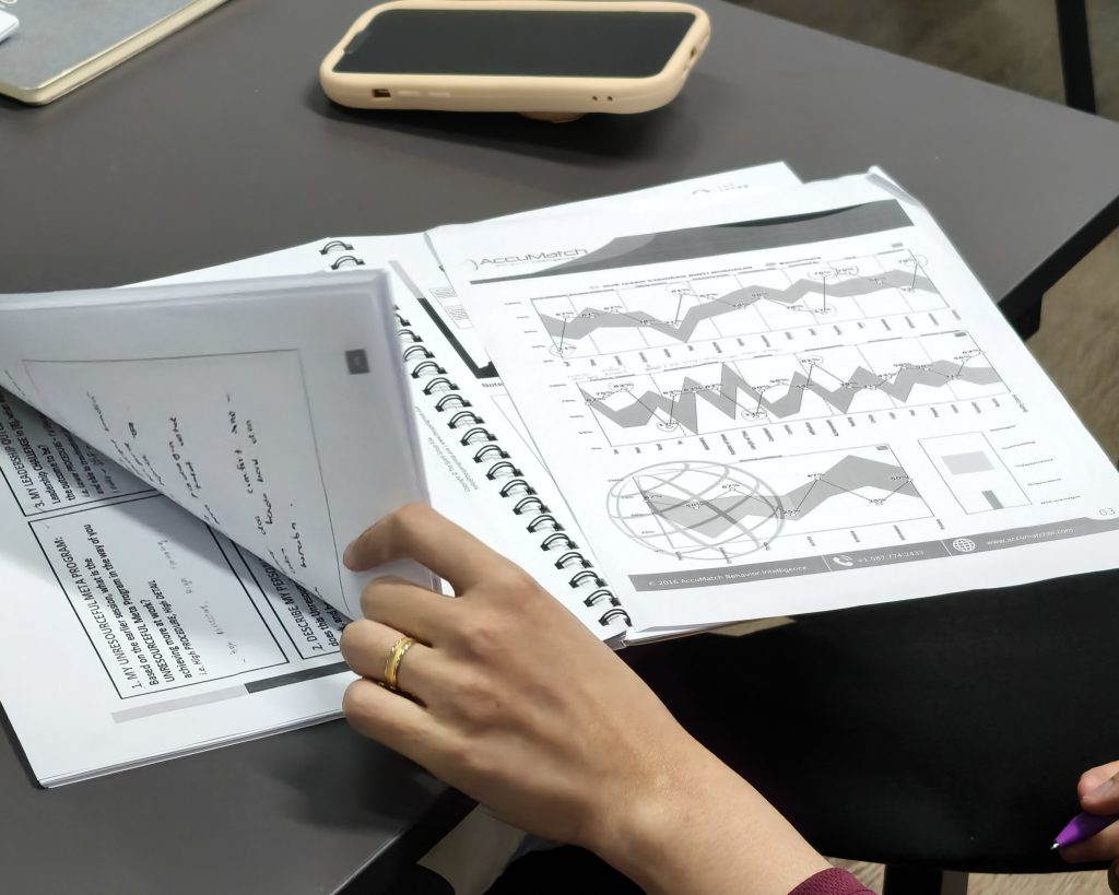 Visual of AccuMatch report in Coach Foundation Program at The Spark Group Asia
